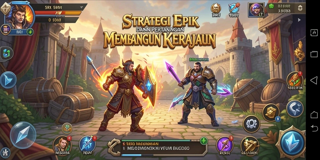 Tangkapan layar gameplay 5RT yang menampilkan pertarungan strategis yang mendebarkan.