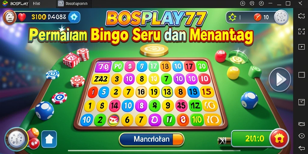 Tampilan seru gameplay Bingo di BOSPLAY77.