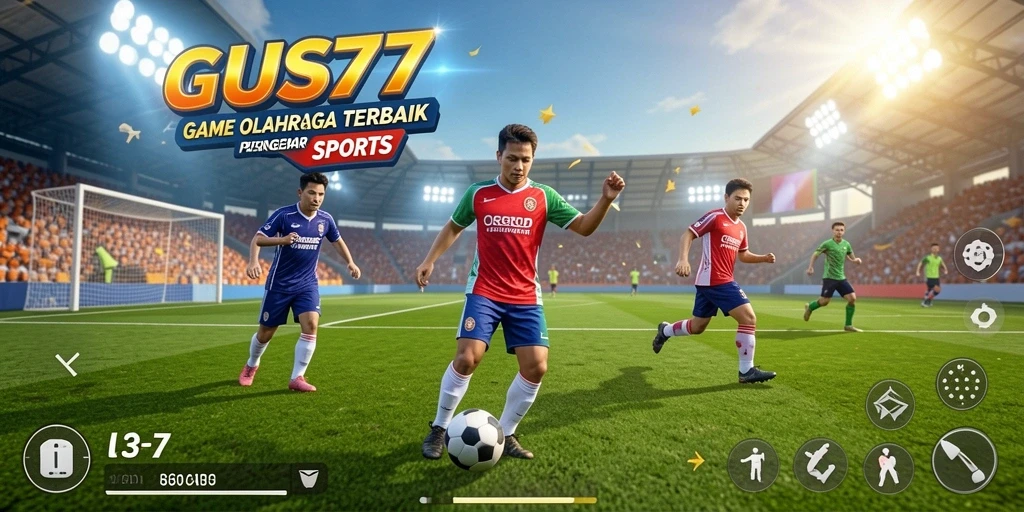 Screenshot gameplay GUS77 menampilkan aksi seru dalam pertandingan olahraga.