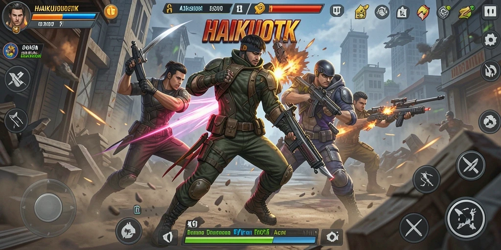 Tampilan seru dari gameplay HAIKUOTK dalam aksi.