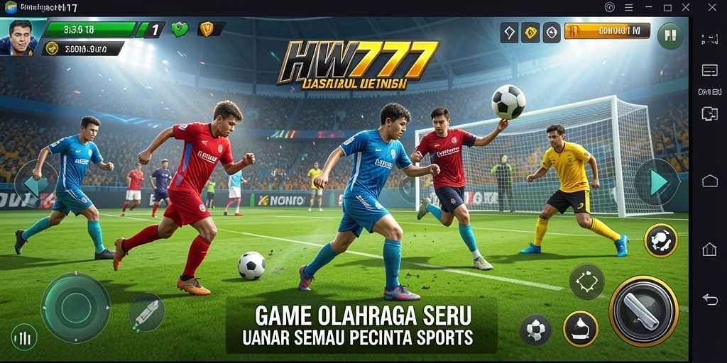 Screenshot dari gameplay seru HW777 dengan aksi olahraga yang mendebarkan.