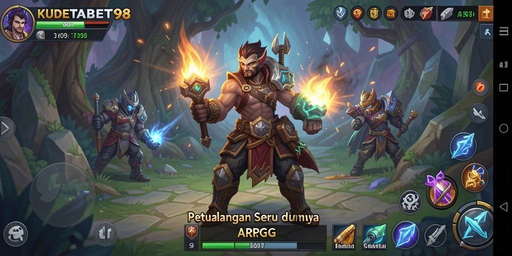 Tangkapan layar KUDETABET98 menampilkan aksi seru dalam permainan ARPG.