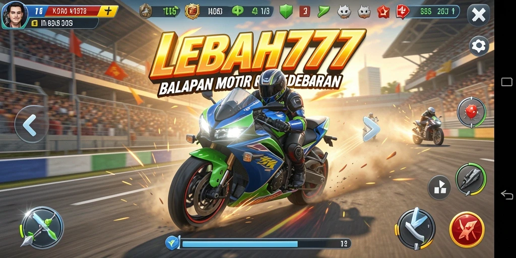 Gameplay menegangkan saat balapan motor di LEBAH777.
