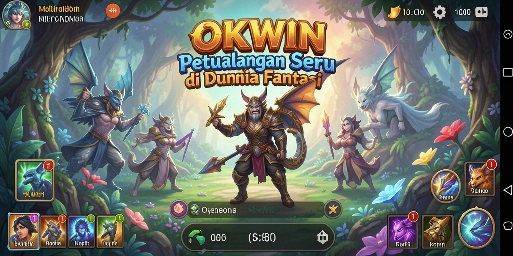 Tampilan gameplay seru di <strong>OKWIN</strong> dengan banyak aksi petualangan.