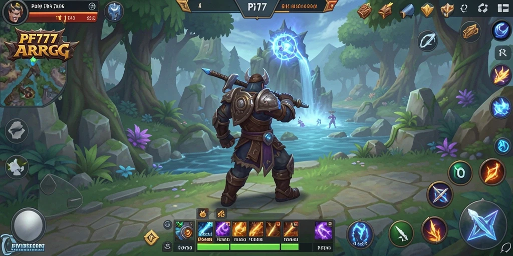 Tampilan petualangan seru dalam game ARPG PF777.