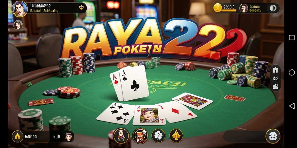 Tampilan gameplay poker yang seru dan menantang di RAYA22.