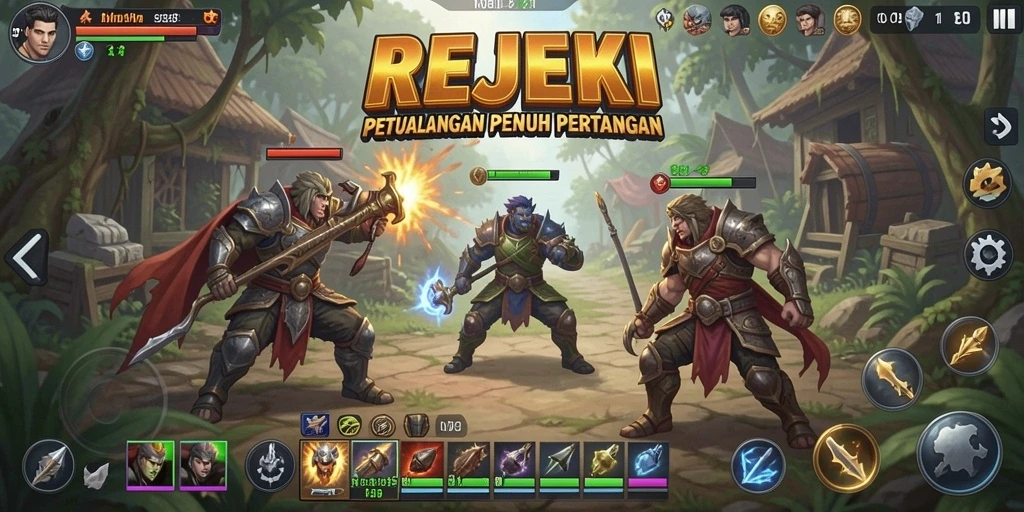 Tampilan menarik dari gameplay Fighting di REJEKI.