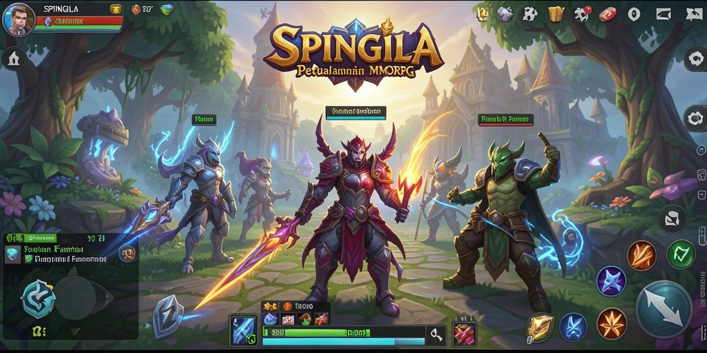 Tangkapan layar gameplay menarik dari SPINGILA yang menggambarkan pertarungan epik.